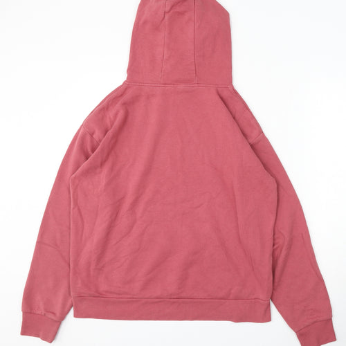 Primark Womens Red Cotton Pullover Hoodie Size 10 Drawstring - Beverly Hills