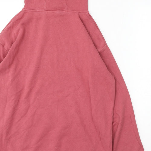 Primark Womens Red Cotton Pullover Hoodie Size 10 Drawstring - Beverly Hills