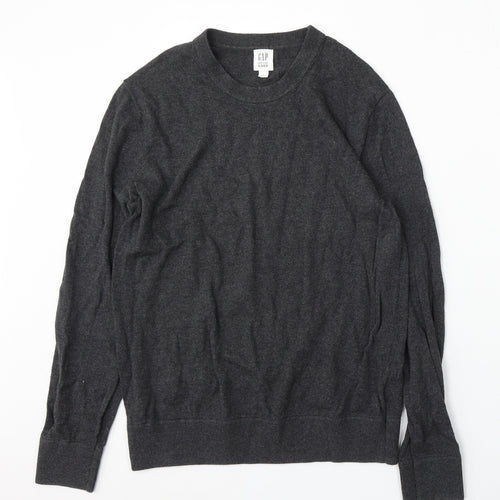 Gap Womens Grey Round Neck Acrylic Pullover Jumper Size S