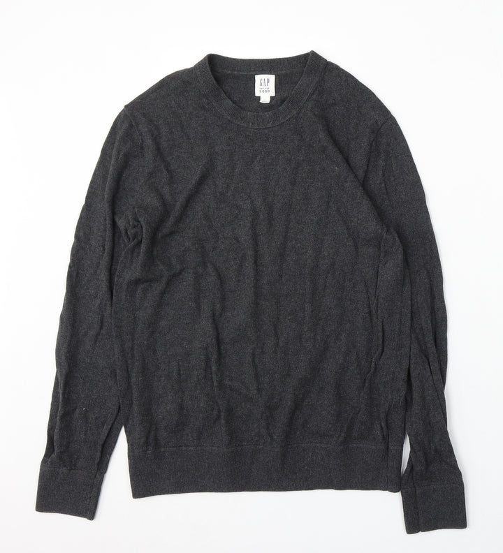 Gap Womens Grey Round Neck Acrylic Pullover Jumper Size S