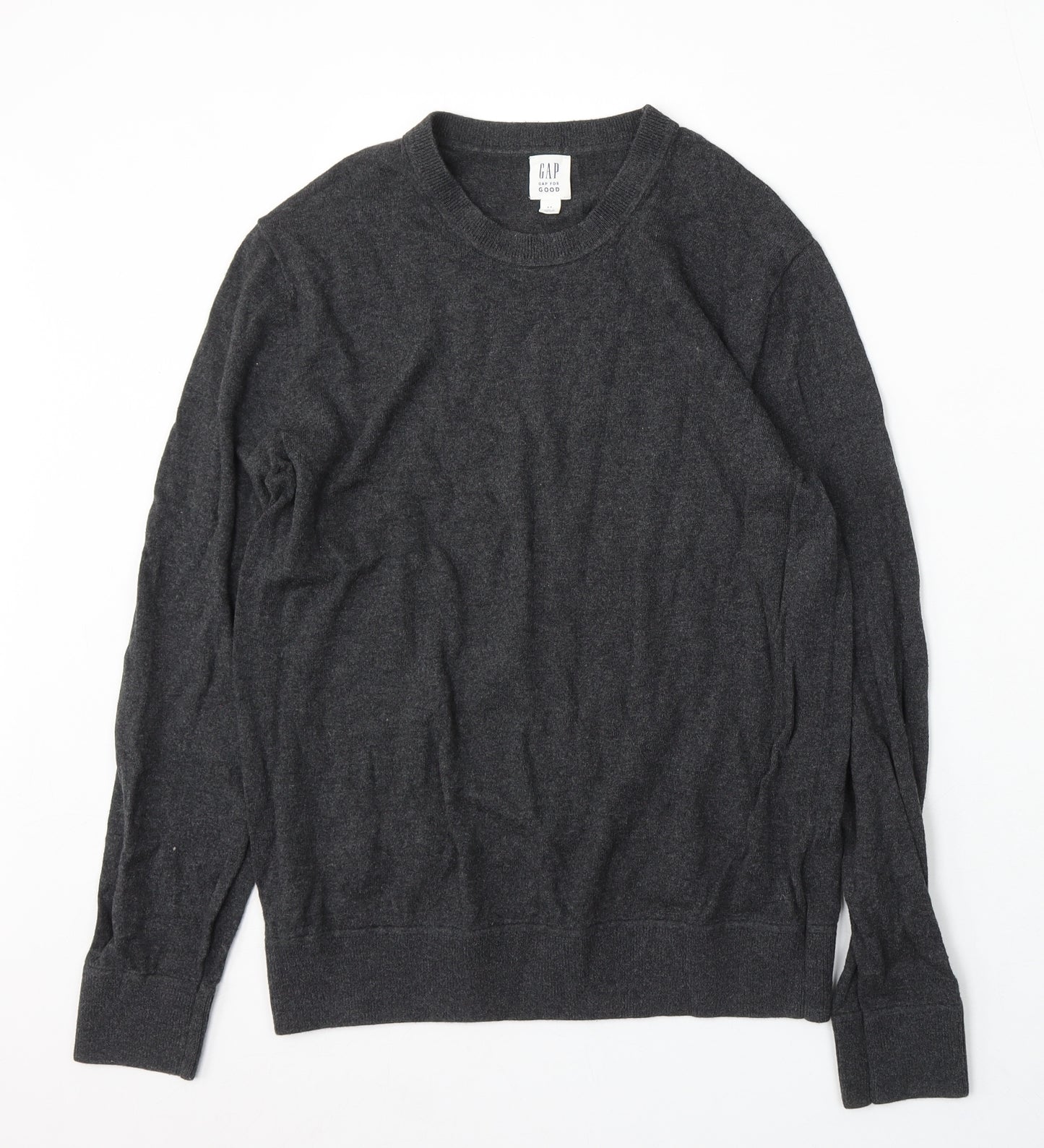 Gap Womens Grey Round Neck Acrylic Pullover Jumper Size S
