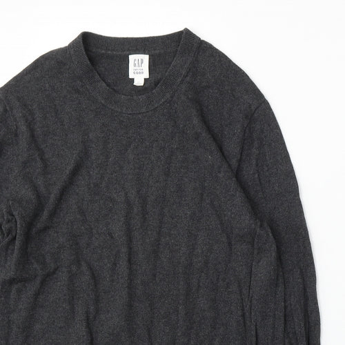Gap Womens Grey Round Neck Acrylic Pullover Jumper Size S