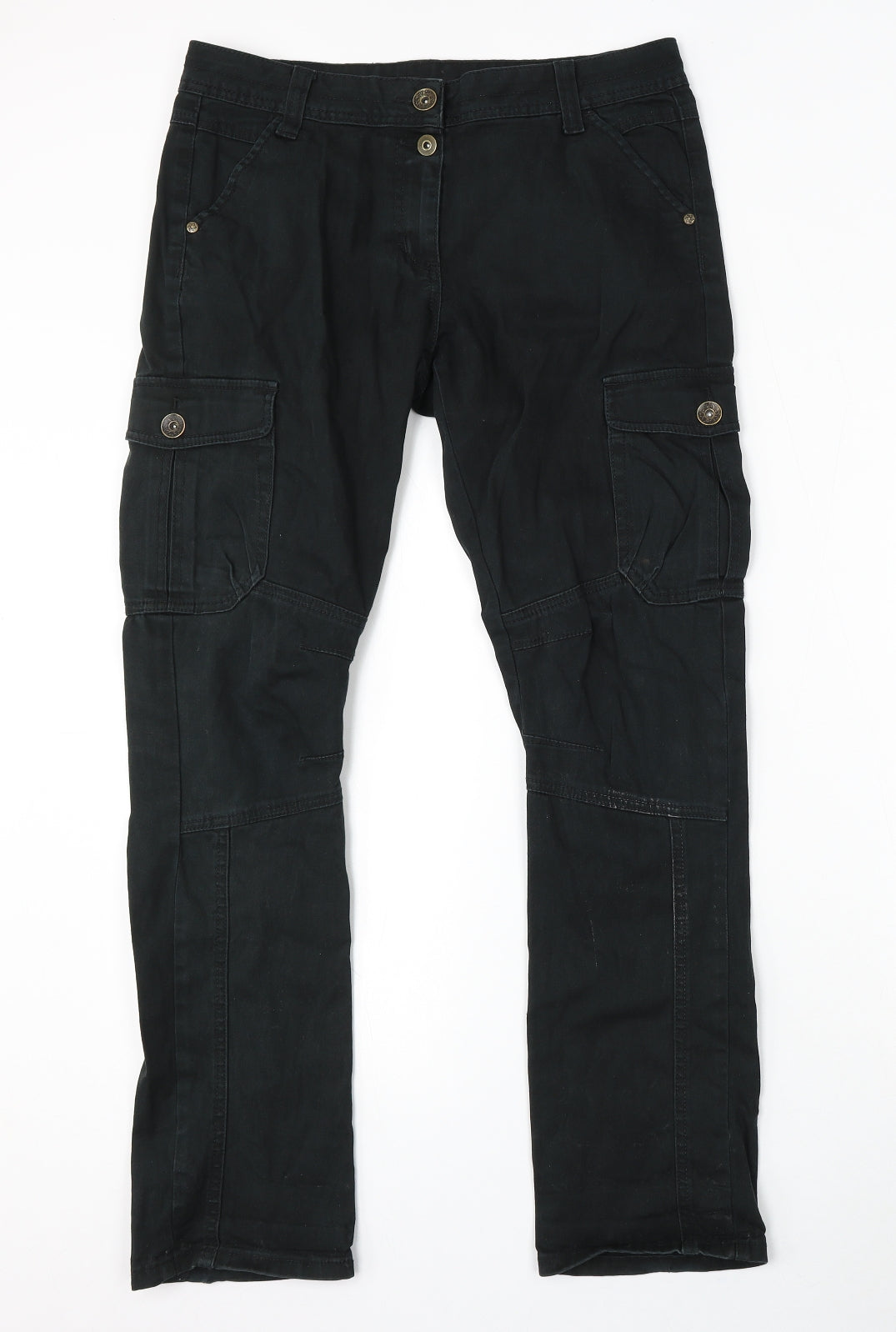 George Womens Black Cotton Skinny Jeans Size 10 L32 in Regular Button