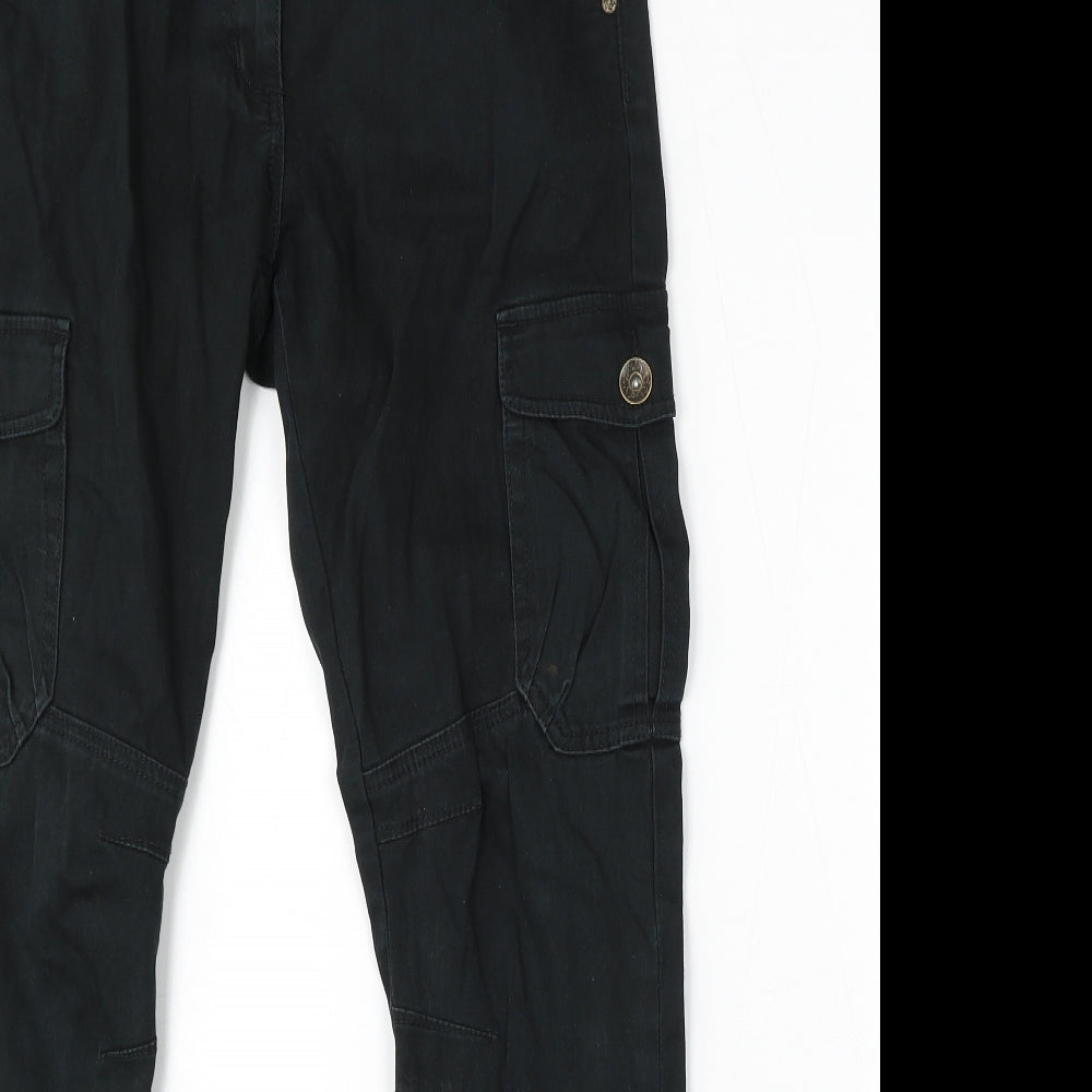 George Womens Black Cotton Skinny Jeans Size 10 L32 in Regular Button