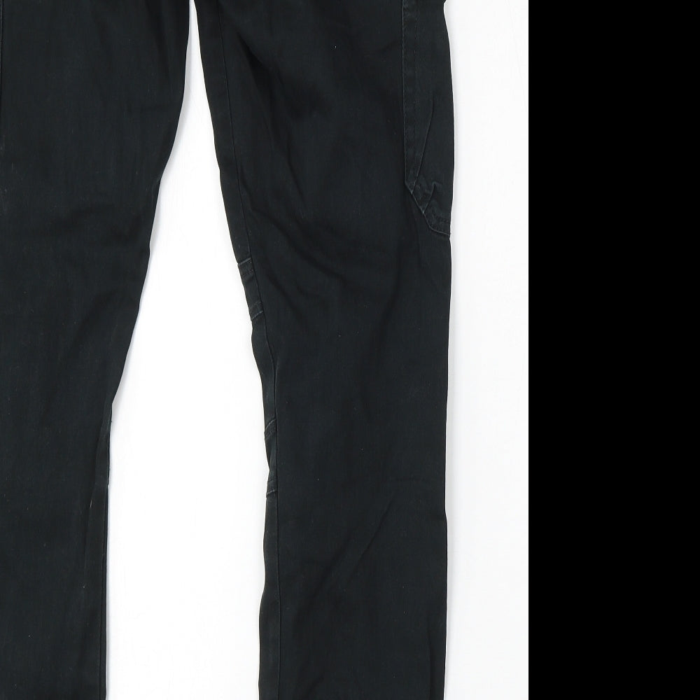 George Womens Black Cotton Skinny Jeans Size 10 L32 in Regular Button