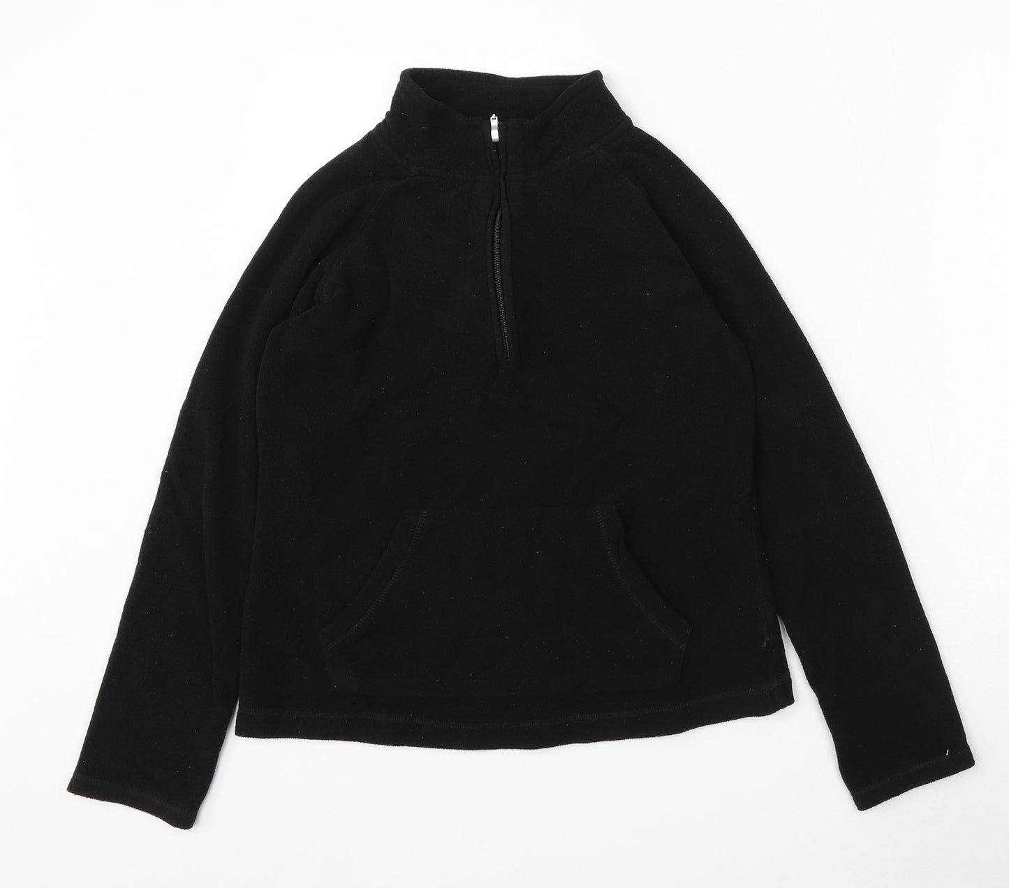 Dunnes Stores Womens Black Polyester Pullover Sweatshirt Size 8 Zip