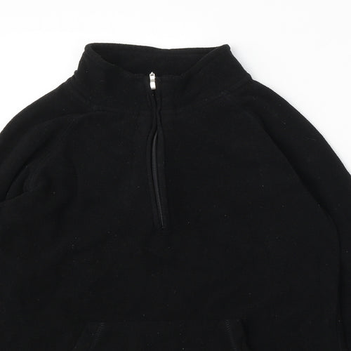Dunnes Stores Womens Black Polyester Pullover Sweatshirt Size 8 Zip