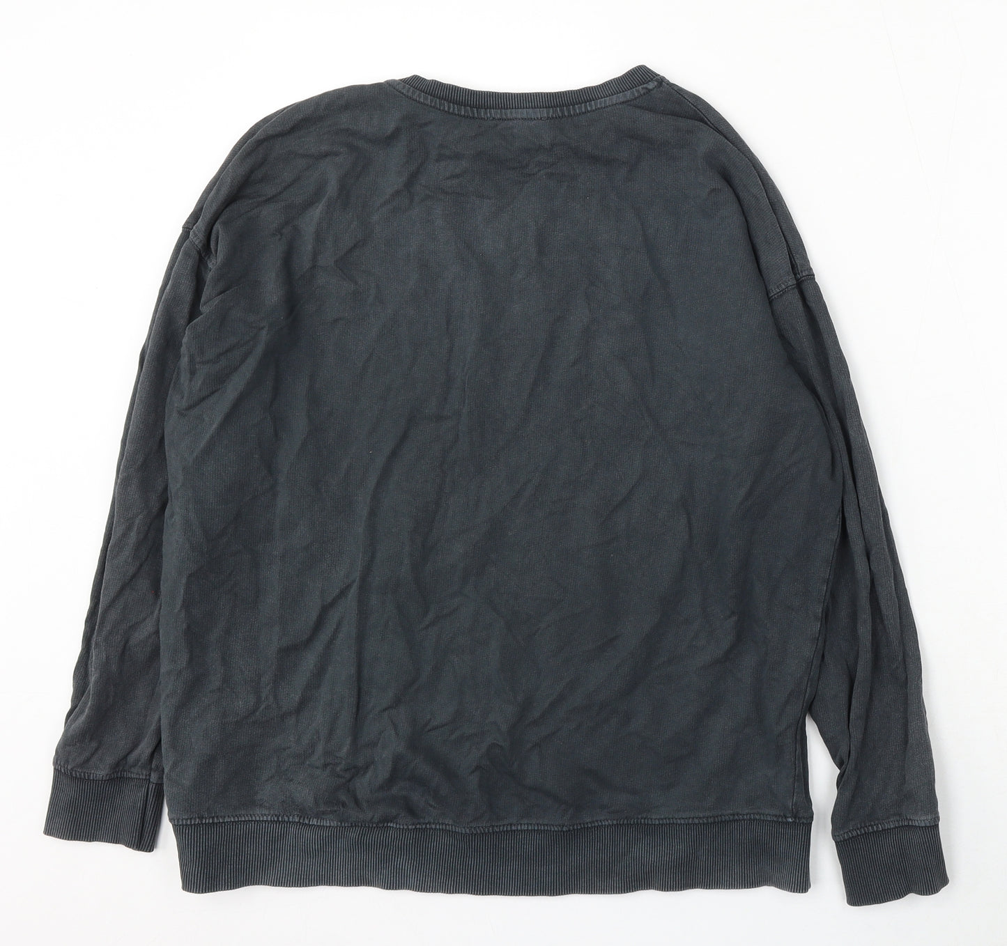 New Look Womens Grey Cotton Pullover Sweatshirt Size S - N.Y.C