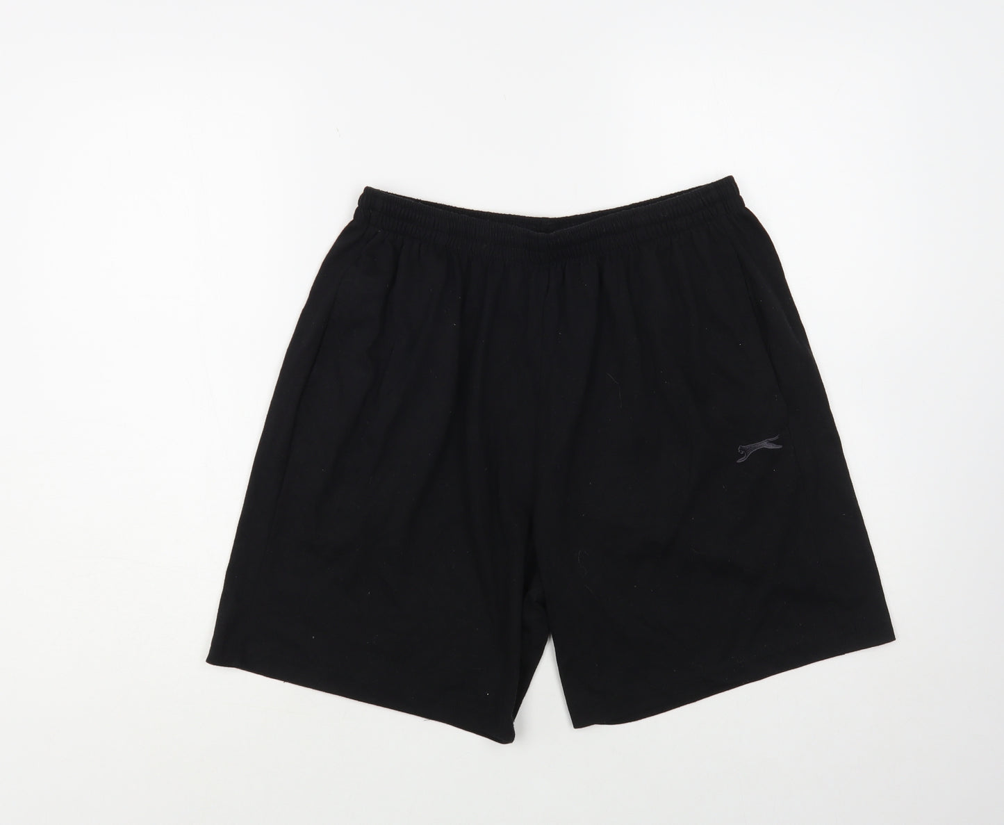 Slazenger Mens Black Cotton Sweat Shorts Size L L7 in Regular Drawstring