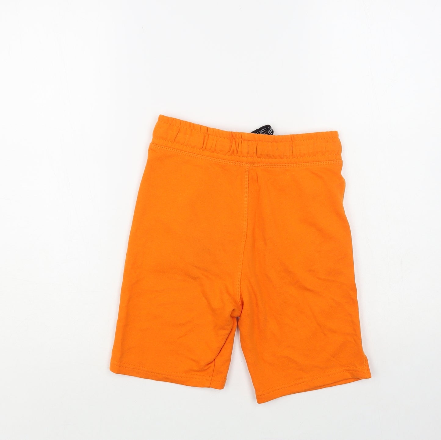 F&F Boys Orange Cotton Sweat Shorts Size 8-9 Years Regular Drawstring