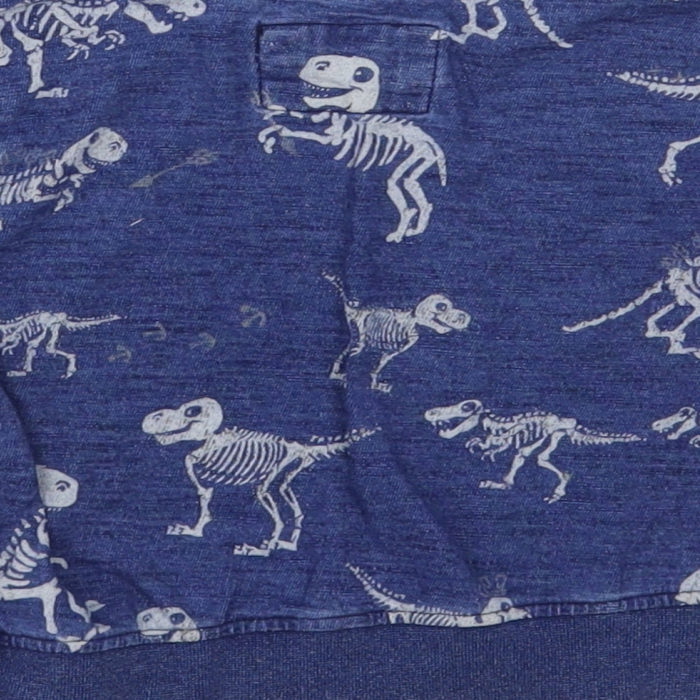 NEXT Baby Blue Geometric Cotton Pullover Jumper Size 6-9 Months Pullover - Dinosaur Print