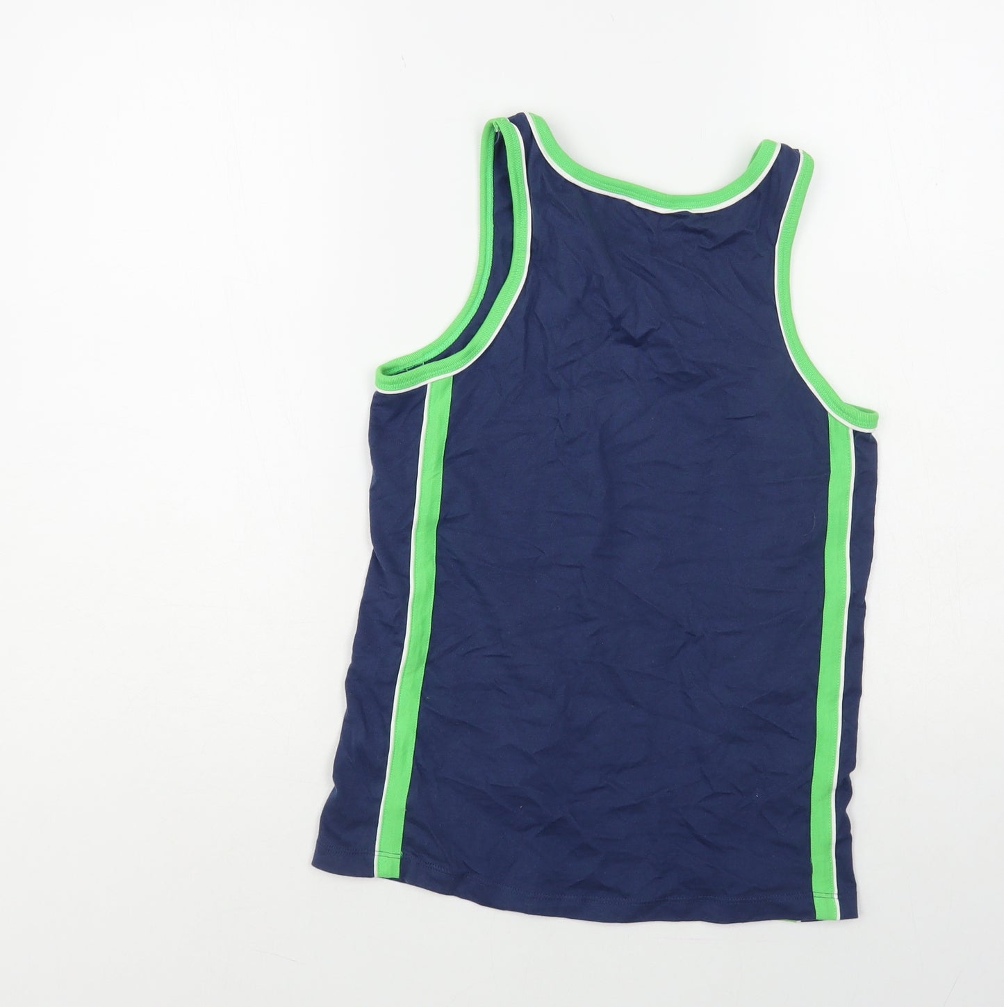 F&F Boys Blue Cotton Pullover Tank Size 11-12 Years Round Neck Pullover - Super League