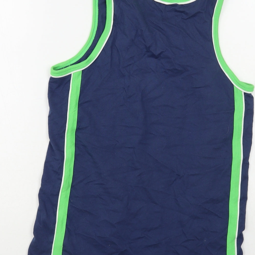 F&F Boys Blue Cotton Pullover Tank Size 11-12 Years Round Neck Pullover - Super League