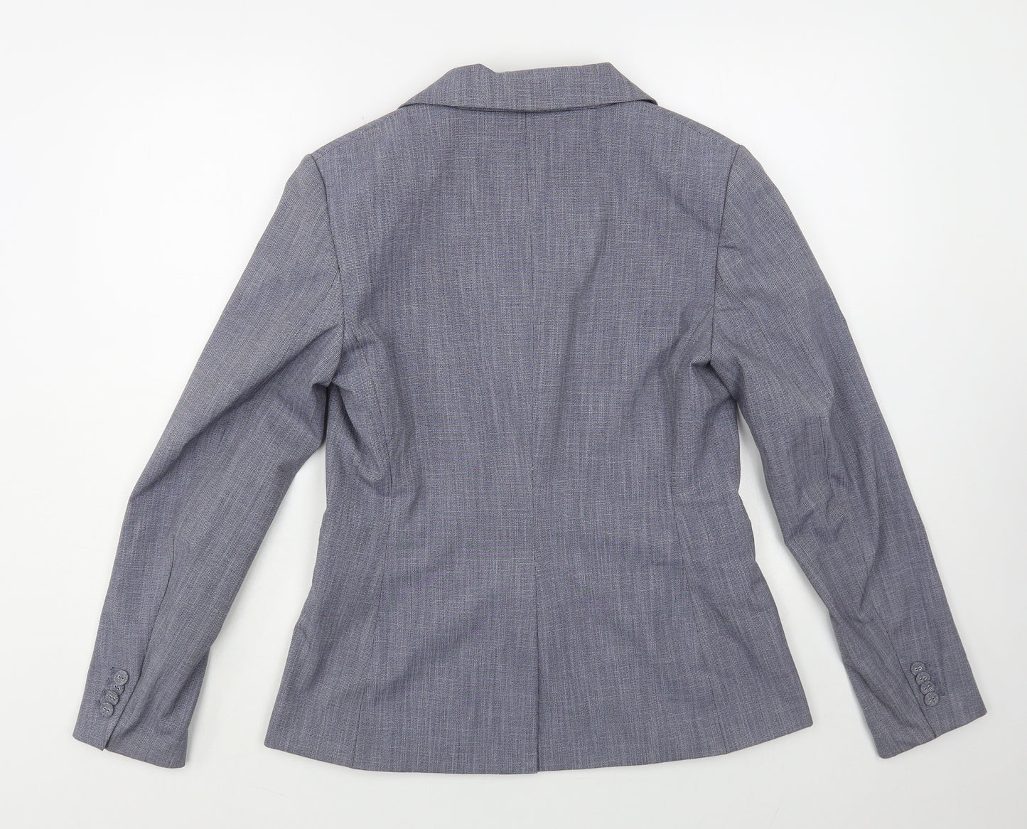 H&M Womens Blue Jacket Blazer Size 12 Button