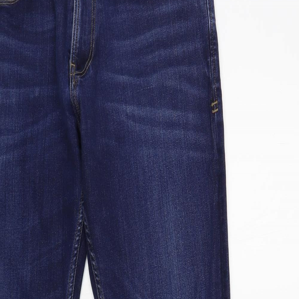 Tommy Jeans Womens Blue Cotton Bootcut Jeans Size 32 in L32 in Regular Button