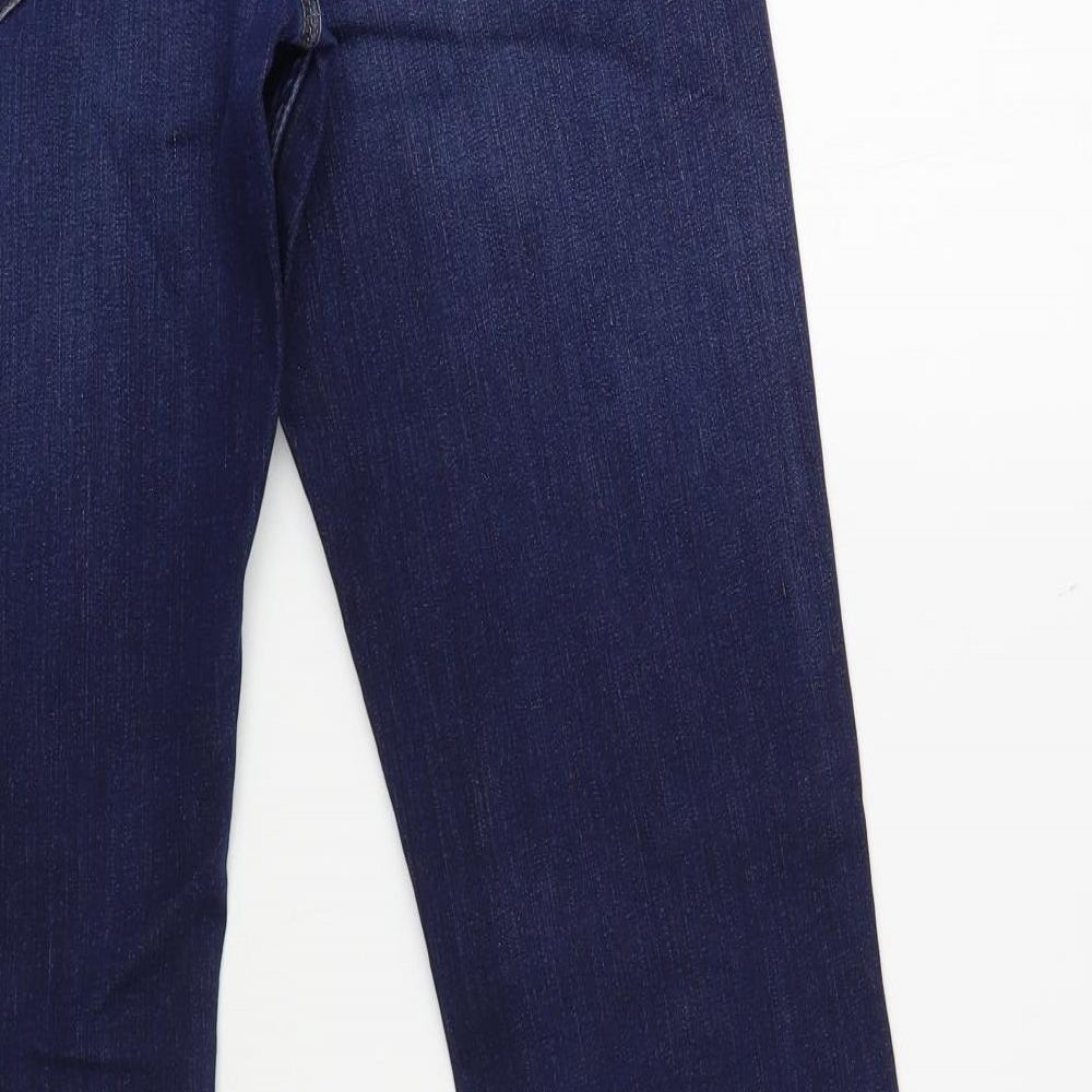 Tommy Jeans Womens Blue Cotton Bootcut Jeans Size 32 in L32 in Regular Button