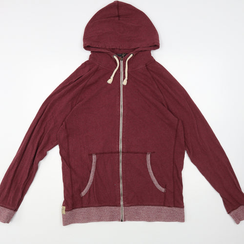 NEXT Womens Purple Cotton Full Zip Hoodie Size L Zip