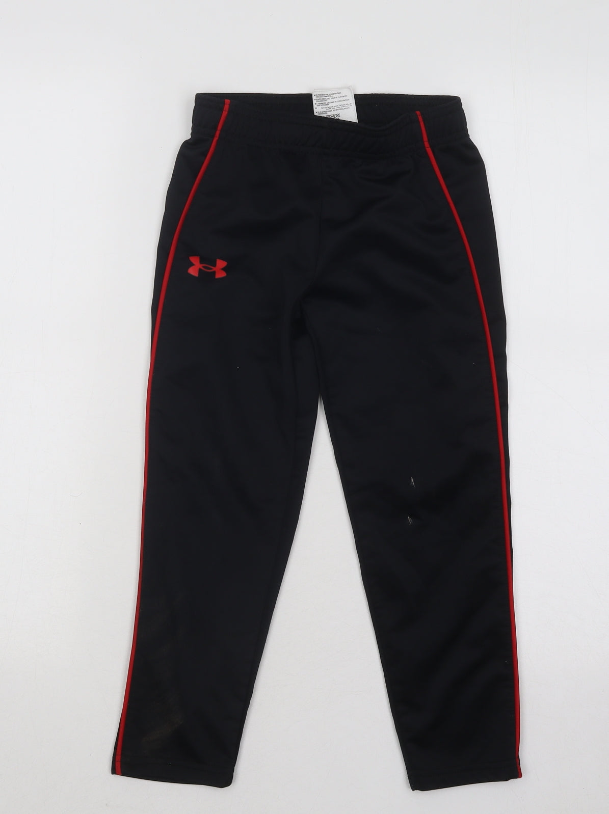 Under armour Boys Black Polyester Jogger Trousers Size 5-6 Years Regular Drawstring