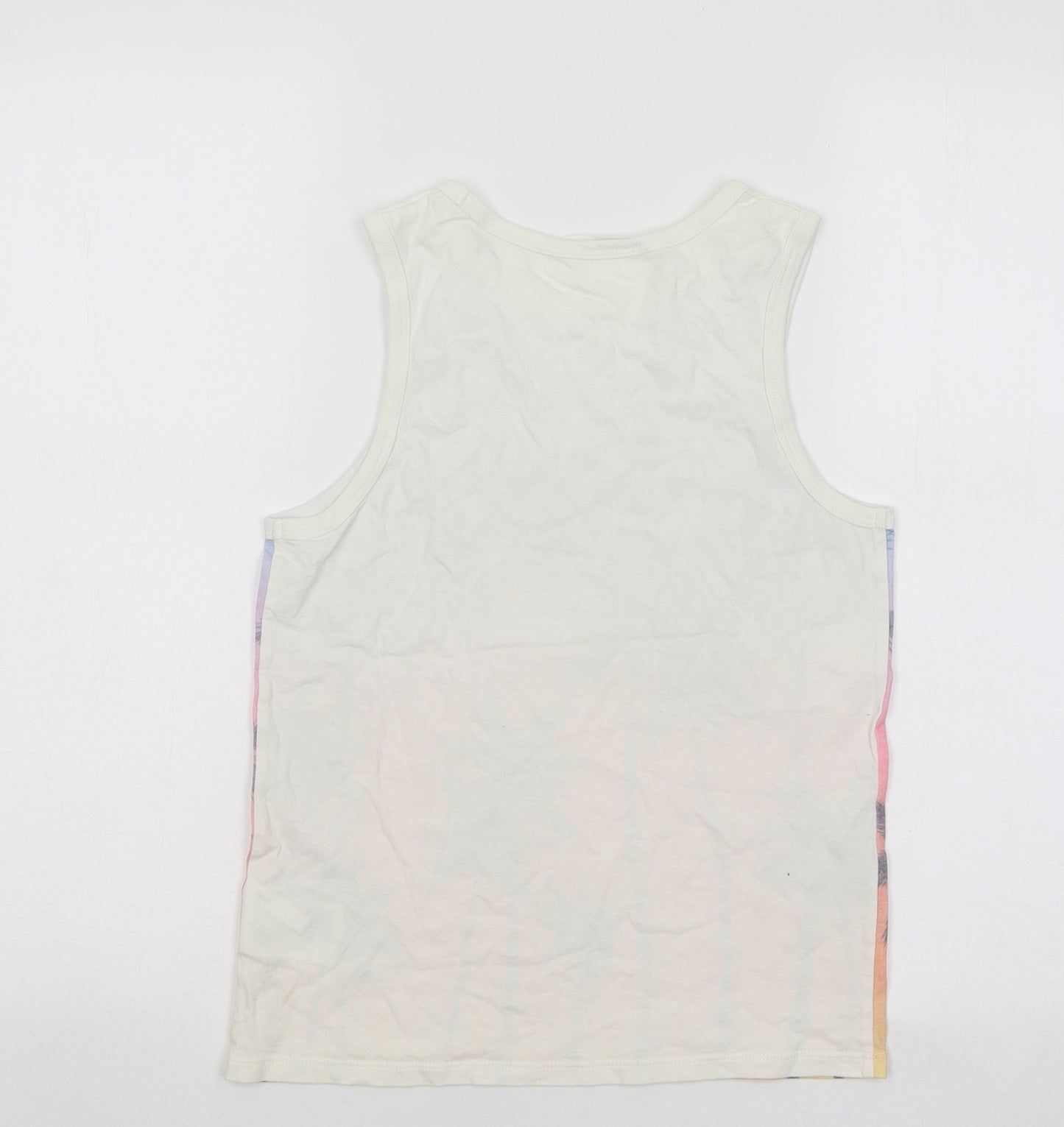 H&M Boys Multicoloured Cotton Basic Tank Size 9-10 Years Round Neck Pullover - California Palm Trees