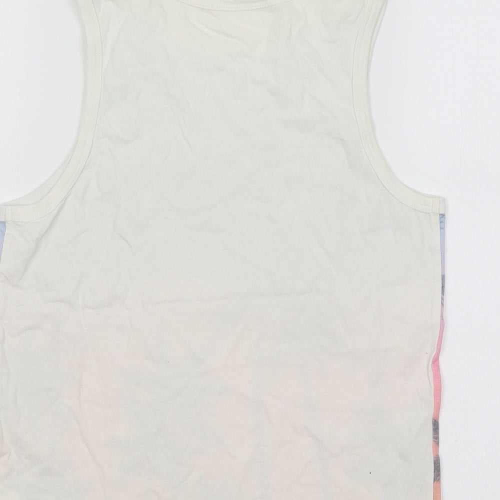 H&M Boys Multicoloured Cotton Basic Tank Size 9-10 Years Round Neck Pullover - California Palm Trees