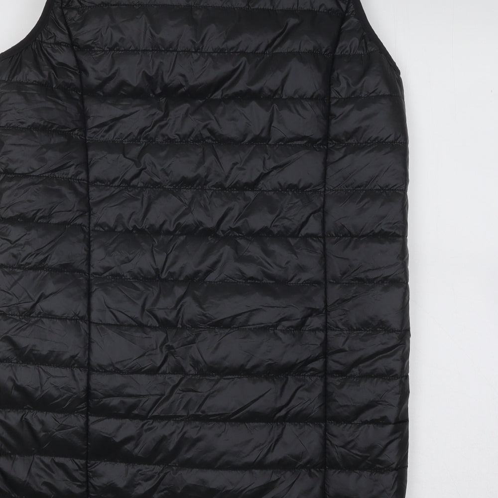 Boohoo Womens Black Puffer Jacket Coat Size 10 Zip