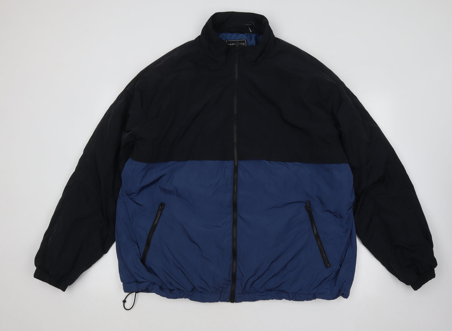 Red Herring Mens Black Jacket Coat Size XL Zip