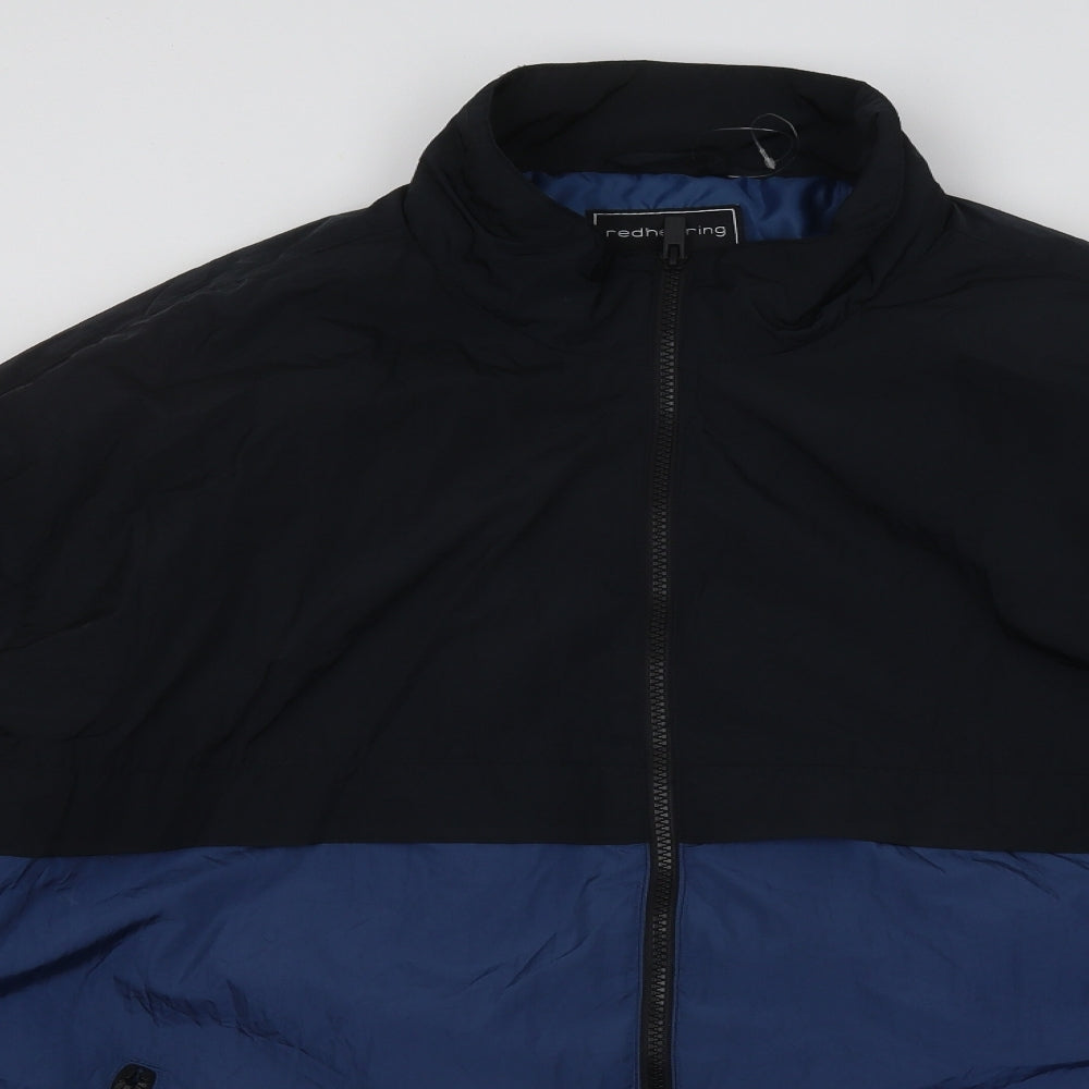 Red Herring Mens Black Jacket Coat Size XL Zip