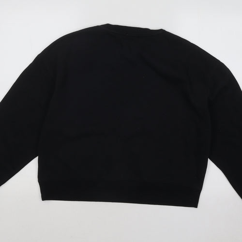 New Look Womens Black Cotton Pullover Sweatshirt Size M Pullover
