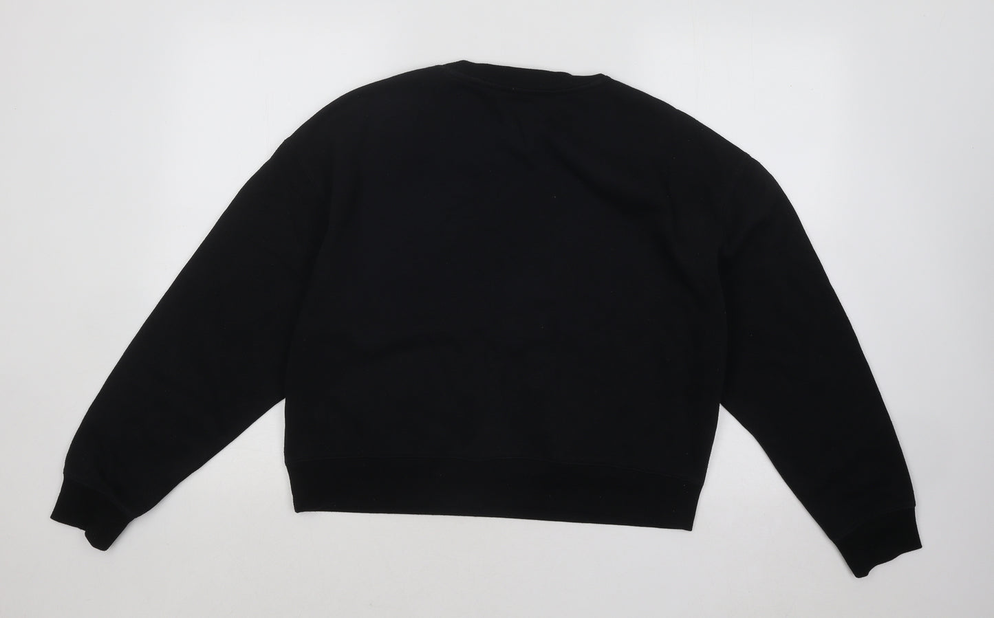 New Look Womens Black Cotton Pullover Sweatshirt Size M Pullover