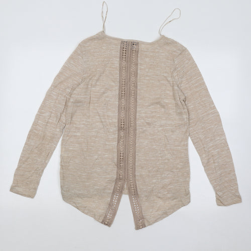 Atmosphere Womens Beige Round Neck Viscose Pullover Jumper Size 10