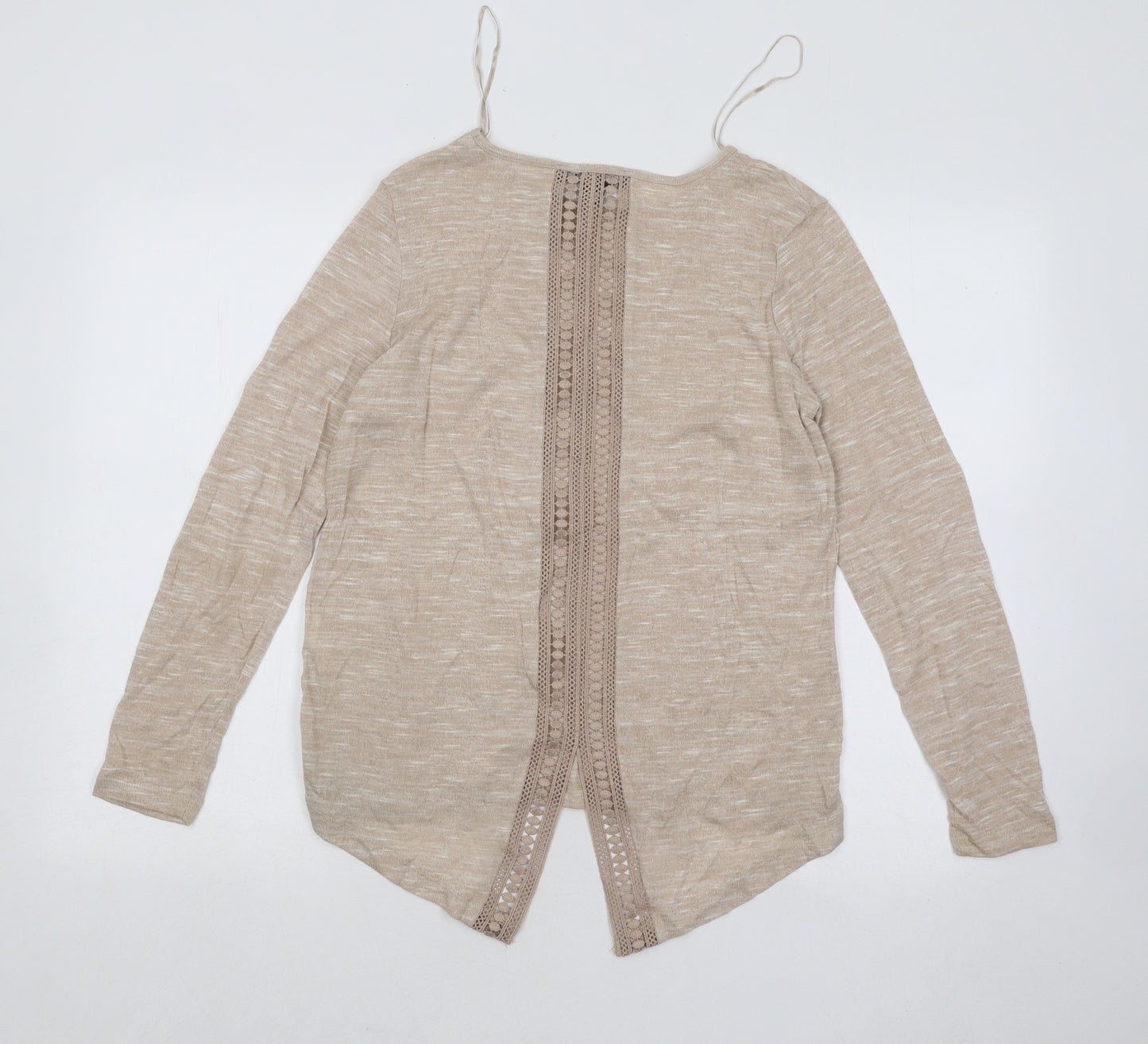 Atmosphere Womens Beige Round Neck Viscose Pullover Jumper Size 10