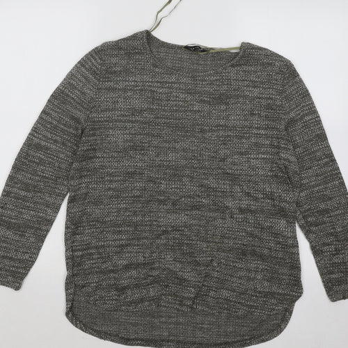 New Look Womens Green Round Neck Geometric Polyester Pullover Jumper Size 12