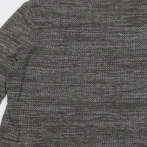 New Look Womens Green Round Neck Geometric Polyester Pullover Jumper Size 12