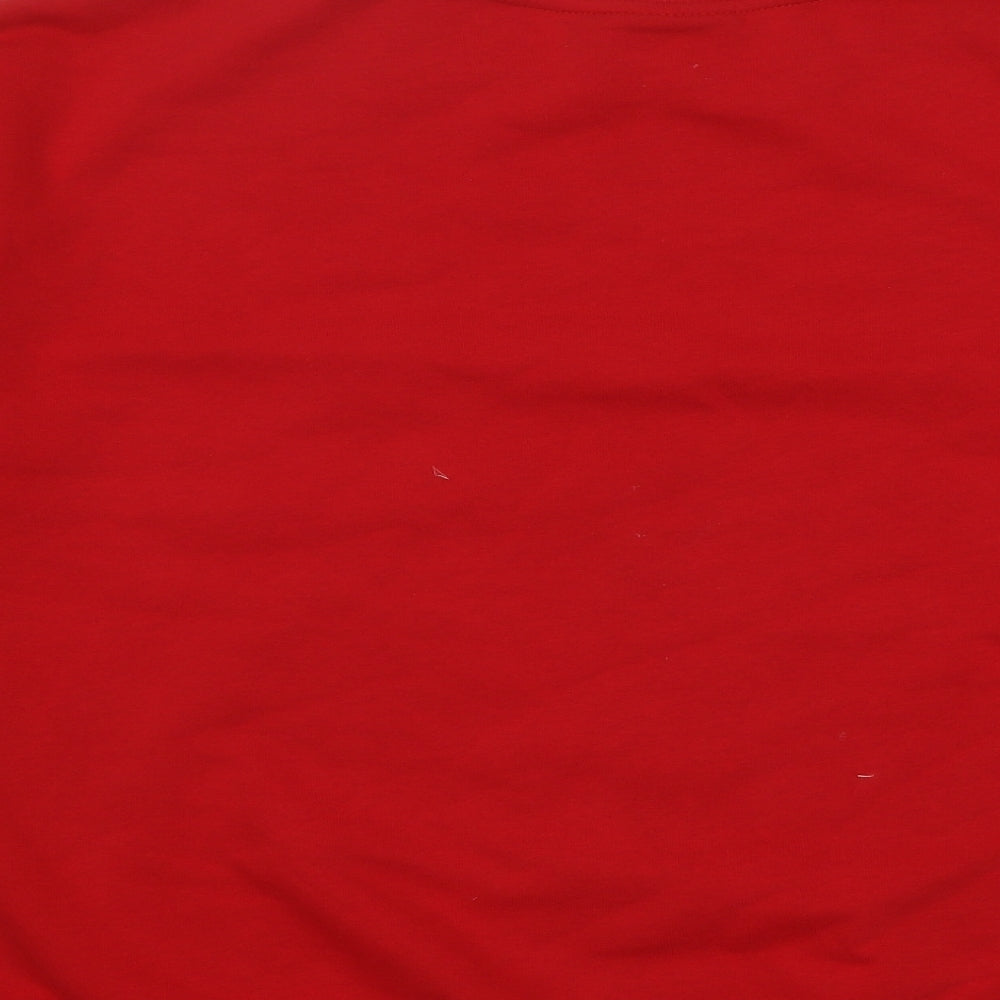 George Mens Red Cotton Pullover Sweatshirt Size L - Coca Cola Christmas