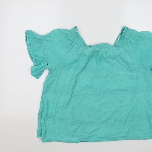 F&F Womens Blue Viscose Basic Blouse Size 14 Round Neck