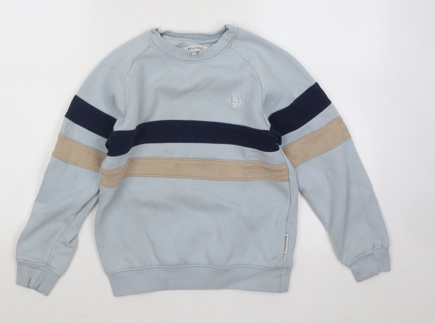 Bellfield Boys Blue Cotton Pullover Sweatshirt Size 9-10 Years Pullover