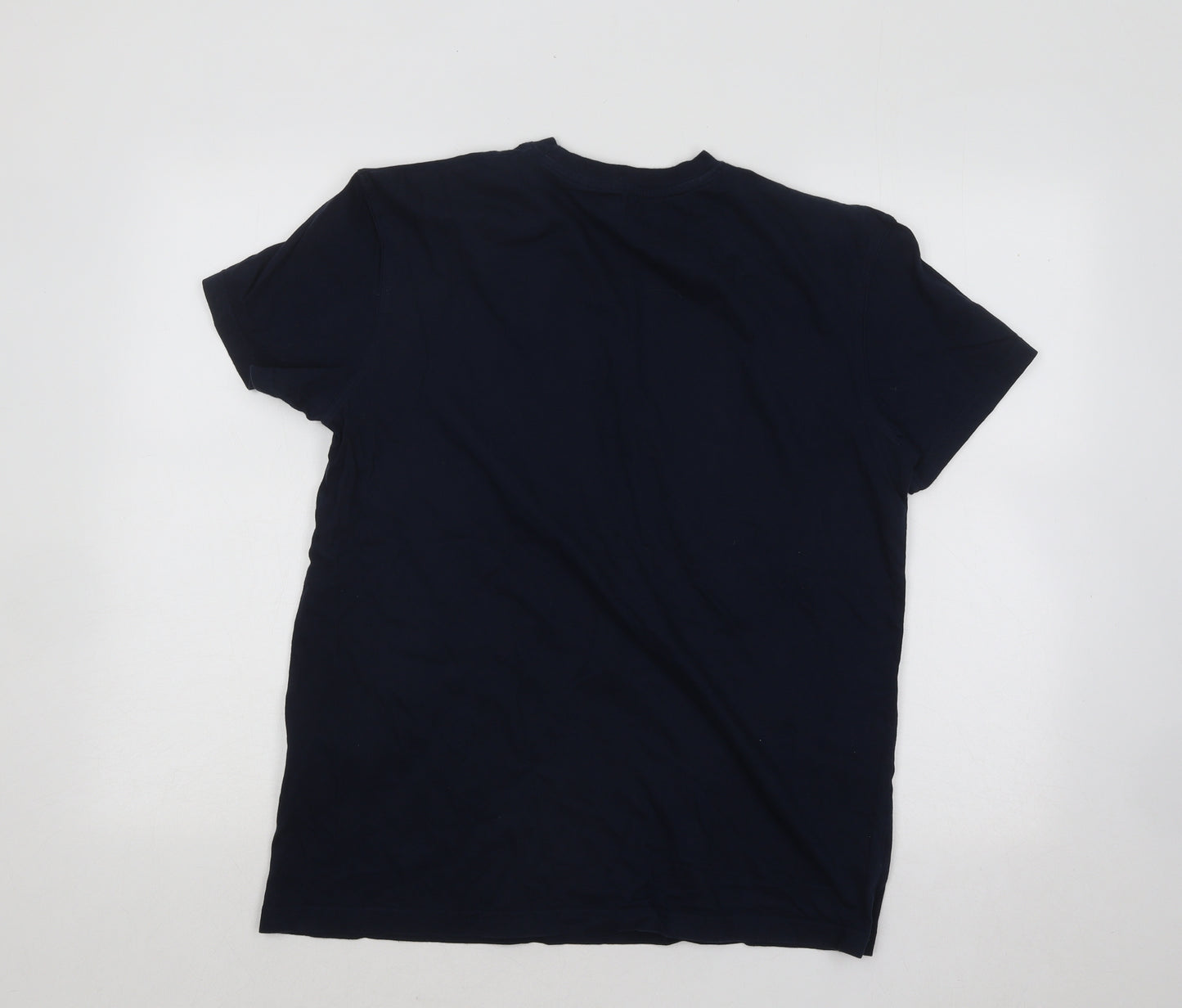 McKenzie Mens Blue Cotton T-Shirt Size M Round Neck