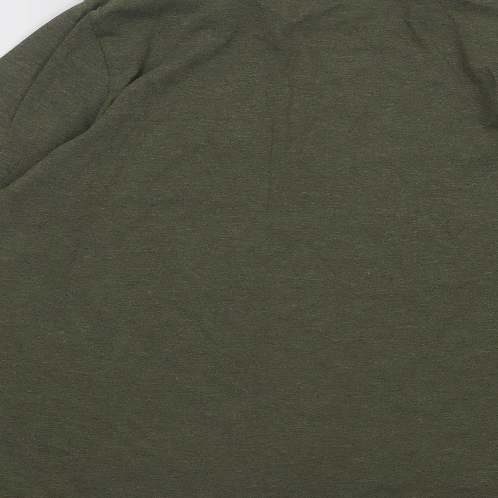 F&F Boys Green Cotton Basic T-Shirt Size 11-12 Years Round Neck Pullover - Lightening Bolt