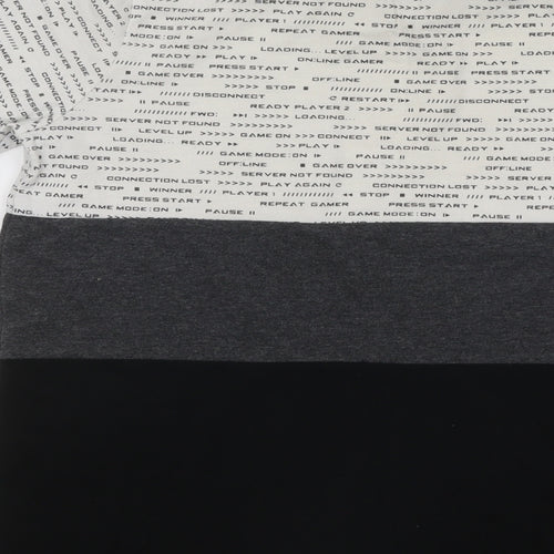 Primark Boys Multicoloured Colourblock Cotton Basic T-Shirt Size 14-15 Years Round Neck Pullover - Gaming