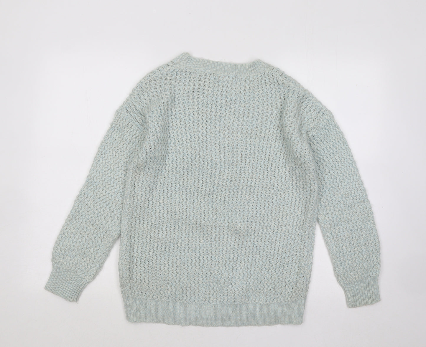 Atmosphere Womens Blue Round Neck Acrylic Pullover Jumper Size 8