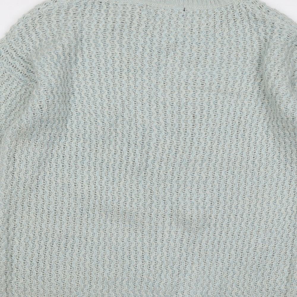 Atmosphere Womens Blue Round Neck Acrylic Pullover Jumper Size 8