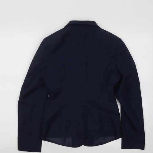 YFFUSHI Womens Blue Jacket Blazer Size XS Button