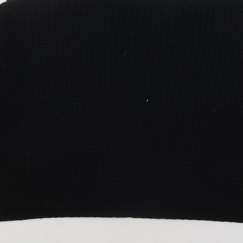 Topshop Womens Black Round Neck Acrylic Pullover Jumper Size 8