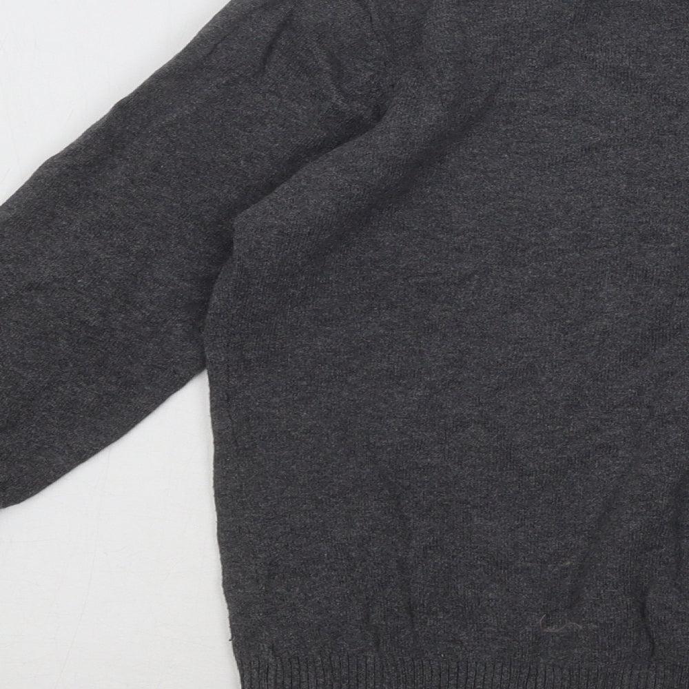 Atmosphere Womens Grey V-Neck Acrylic Pullover Jumper Size 14