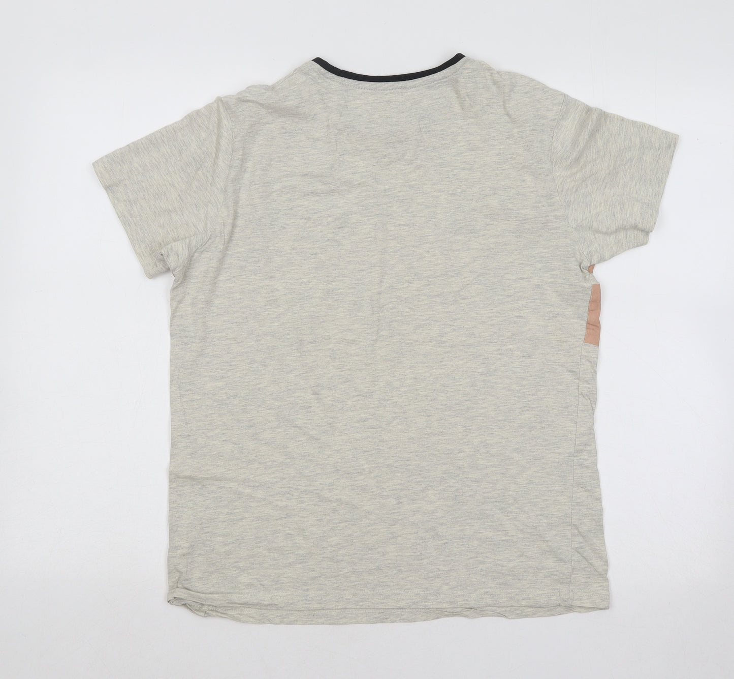 ACW85 Mens Beige Cotton T-Shirt Size S Round Neck - Laguna Beach