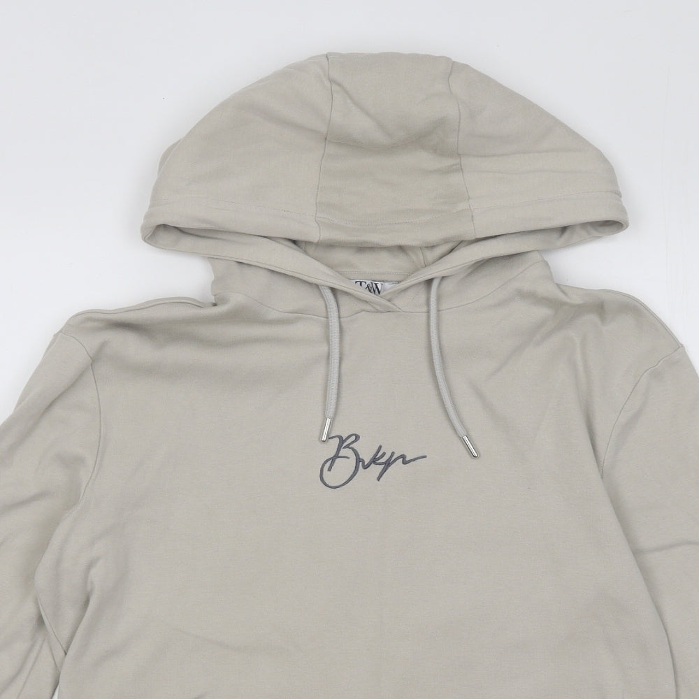 Taylor & Wright Mens Beige Cotton Pullover Hoodie Size S