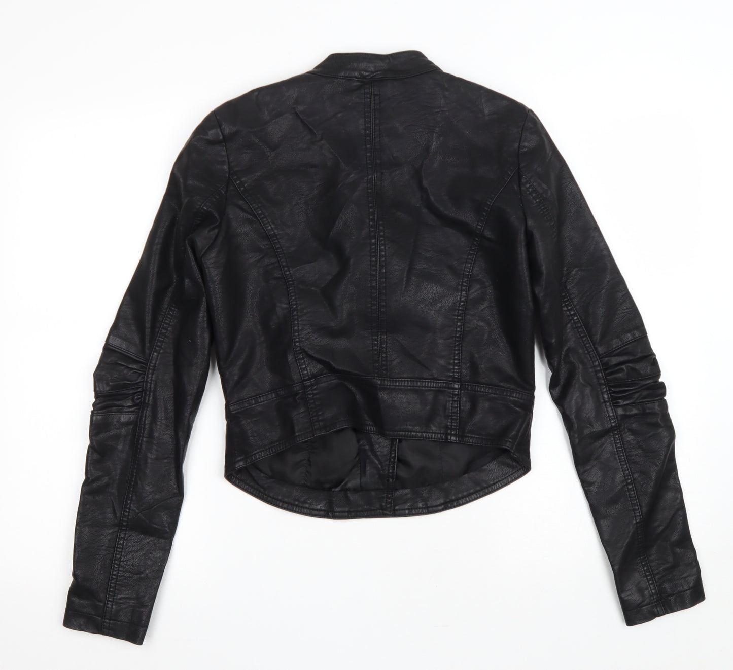 Urban Bliss Womens Black Biker Coat Size 10 Zip