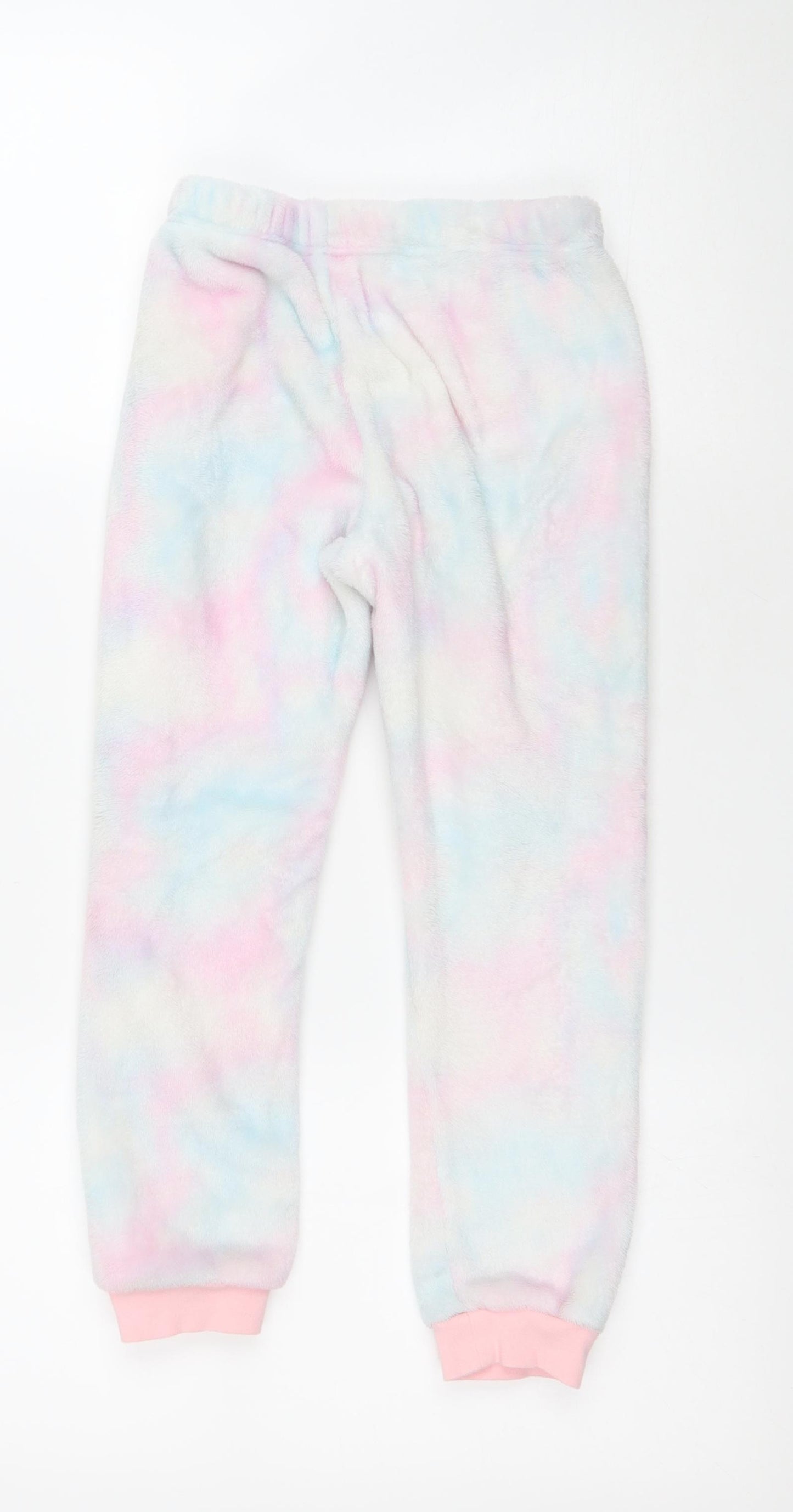 Nutmeg Girls Multicoloured Colourblock Polyester Capri Pyjama Pants Size 5-6 Years Pullover - Pastel Rainbow