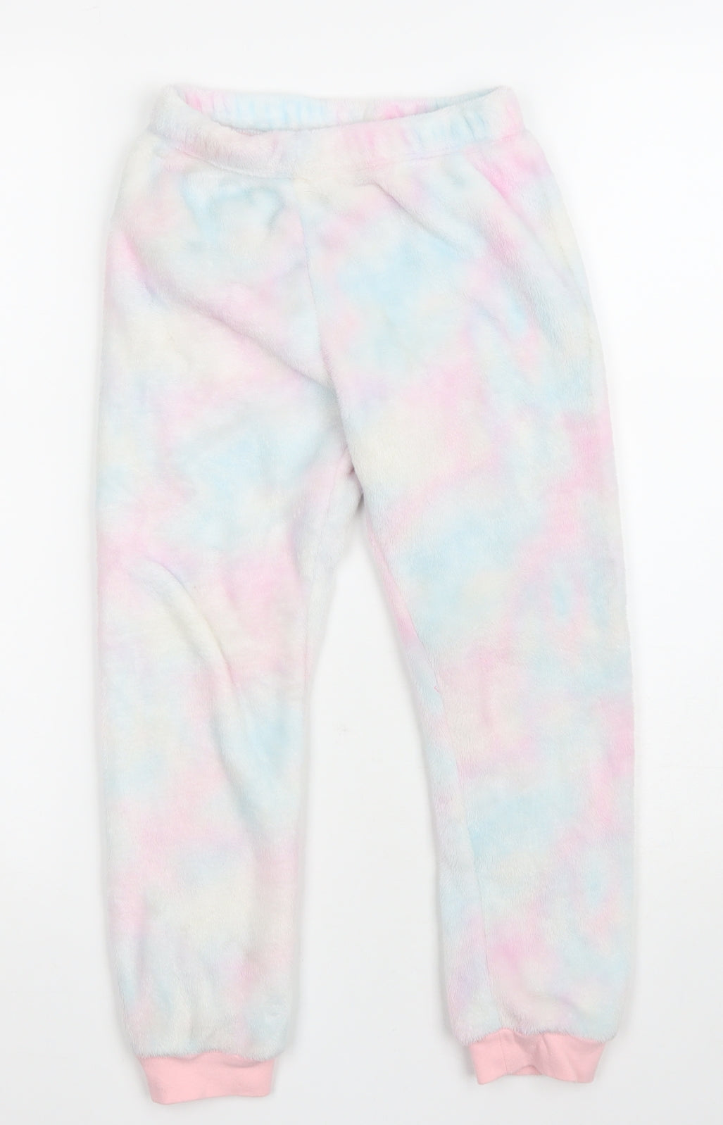 Nutmeg Girls Multicoloured Colourblock Polyester Capri Pyjama Pants Size 5-6 Years Pullover - Pastel Rainbow