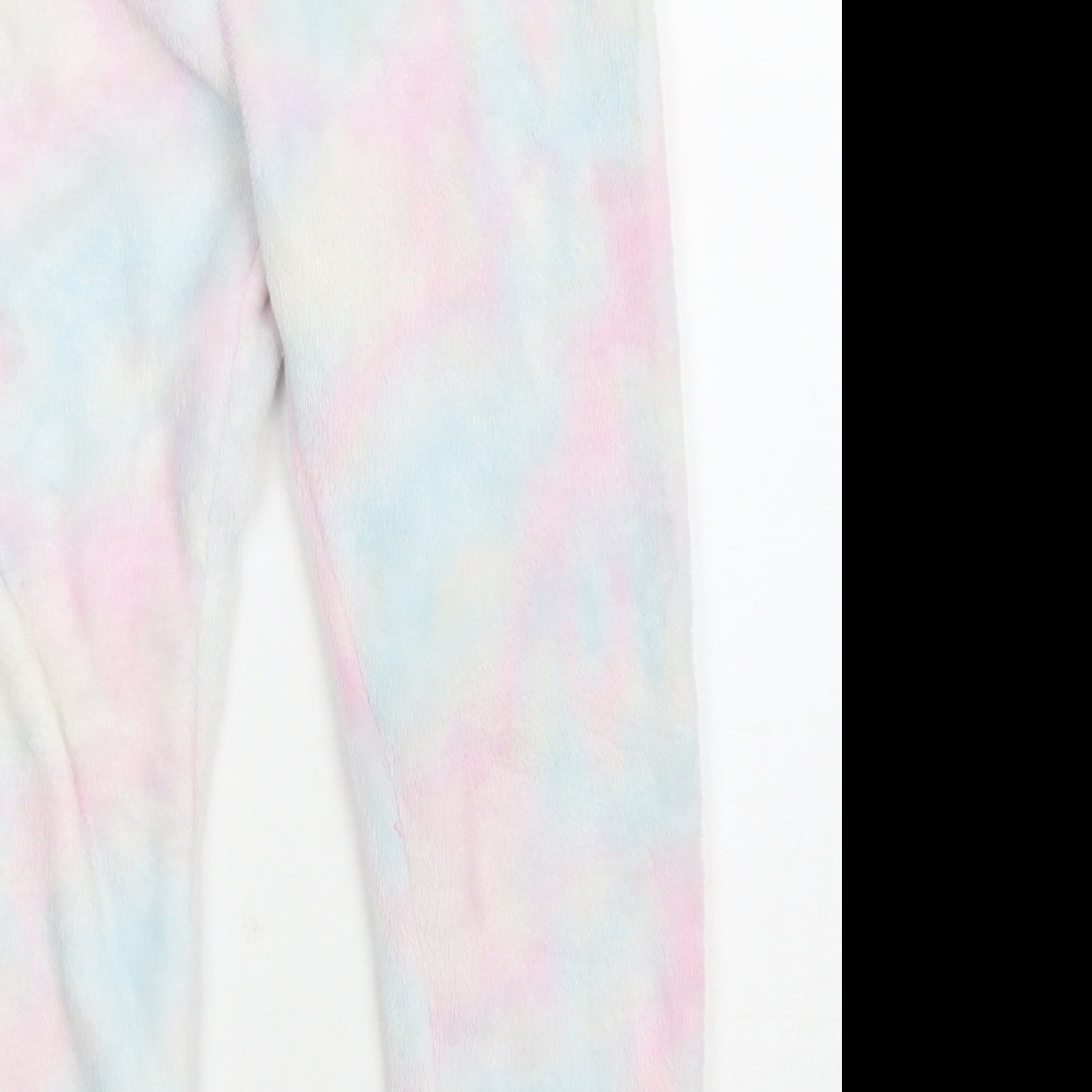 Nutmeg Girls Multicoloured Colourblock Polyester Capri Pyjama Pants Size 5-6 Years Pullover - Pastel Rainbow